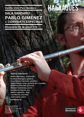 Cartel del concierto de Pablo Giménez del ciclo Hamaques.