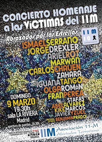 Cartel del concierto en homenaje a las víctimas del 11-M.