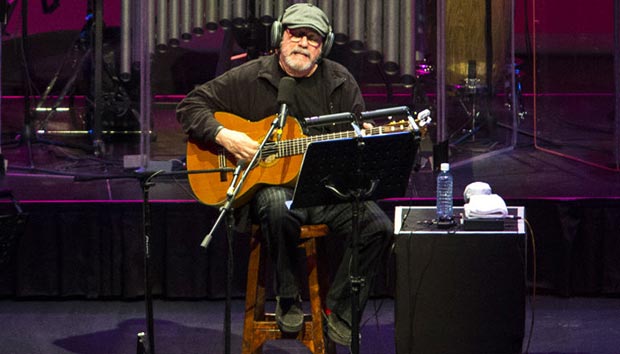 Silvio Rodríguez en su reciente concierto en el Auditorio Nacional.