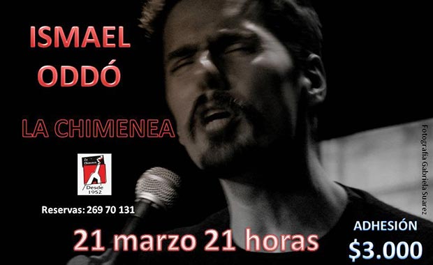 Ismael Oddó en formato acústico en La Chimenea.