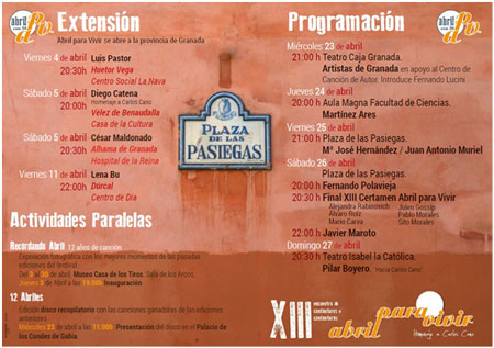 XIII Edición del festival Abril para Vivir