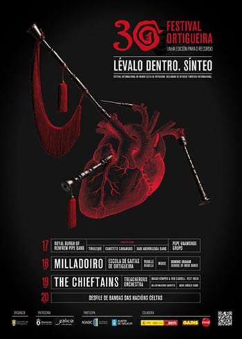 Cartel del 30 Festival Ortigueira (Galicia) 2014