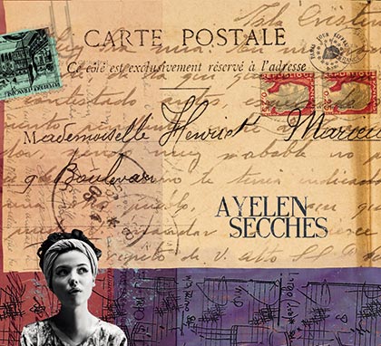 Portada del disco «Carte postale» de Ayelén Secches.