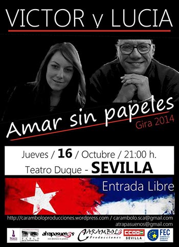 Gira «Amar sin papeles» de Víctor Casaus y Lucía Sócam.