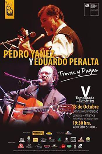 Pedro Yáñez y Eduardo Peralta en la V Temporada de Conciertos Villarrica 2014.