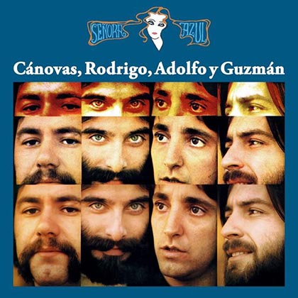 Portada del disco «Señora Azul» de Cánovas, Rodrigo, Adolfo y Guzmán.