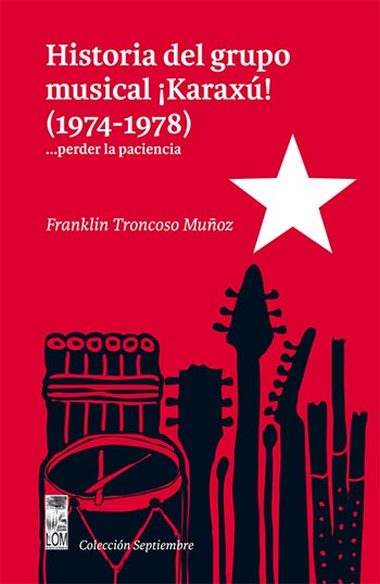 Portada del libro «Historia del grupo musical ¡Karaxú! (1974-1978)... perder la paciencia» de Franklin Troncoso.