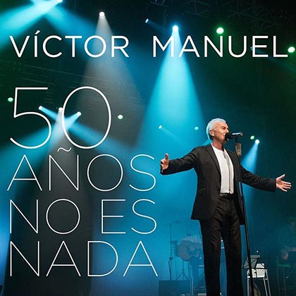 Portada del disco «50 años no es nada» de Víctor Manuel.