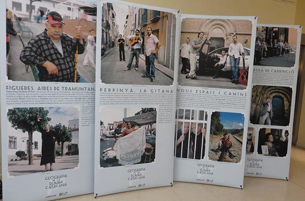 Detalle de exposición Geografía de la rumba catalana, con fotografías de Juan Miguel Morales y textos de Jordi Martí. © Isabel Llano