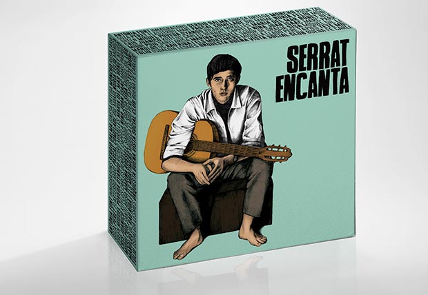 «Serrat encanta», una caja de 10 discos con 130 versiones del trovador catalán.