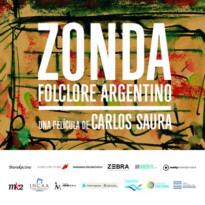 Cartel de la película «Zonda, folclore argentino» de Carlos Saura.