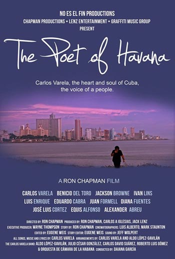 Cartel del documental «The Poet of Havana» sobre Carlos Varela.