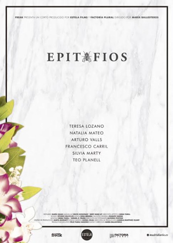 Cartel del corto «Epitafios» de María Ballesteros.