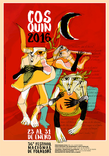 Cartel del 56 Festival de Folclore de Cosquín 2016.