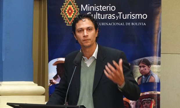 Marko Machicao, ministro de Culturas y Turismo del gobierno boliviano. © Ministerio de Culturas y Turismo