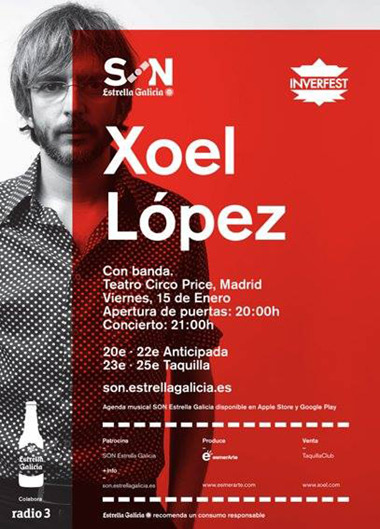 Xoel López en el Price de Madrid.