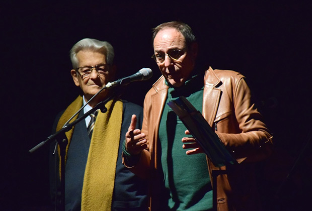 Pere Camps, director del Festival BarnaSants y Enric Pubill, presidente de l’Associació Catalana de Expresos Políticos. © Núria Trulla Macia