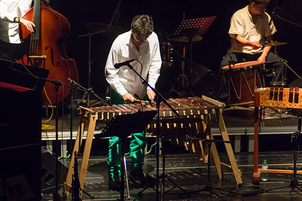 En los últimos años la marimba de chonta ha renacido en la región del Pacífico Sur de Colombia. Se han potenciado la construcción de instrumentos, se ha ampliado su repertorio y ritmos y se ha promocionado a través de políticas culturales y en especial del Festival de Música del Pacífico Petronio Álvarez. © Xavier Pintanel