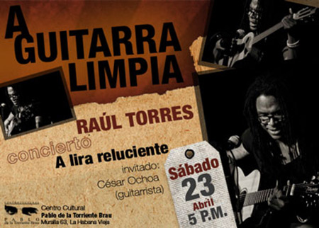 Raúl Torres en el Centro Pablo de la Torriente «A lira reluciente».