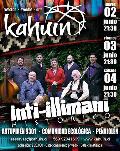 Inti-Illimani Histórico ha anunciado que tras los tres conciertos íntimos en Kahuín.