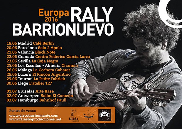 Raly Barrionuevo gira «Europa junio 2016».