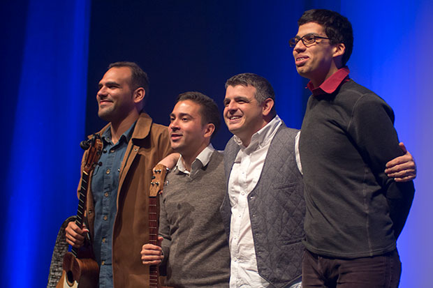 De izquierda a derecha: Jorge Glem, Edward Ramírez, Héctor Molina y Gustavo Márquez. © Xavier Pintanel