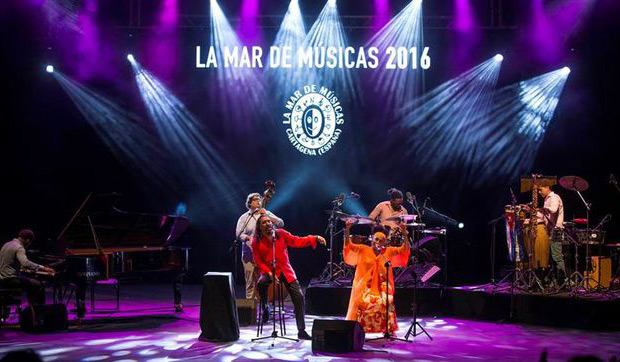 Omara Portuondo y Diego El Cigala en el Festival La Mar de Músicas de Cartagena el pasado martes, 19 de Julio de 2016.