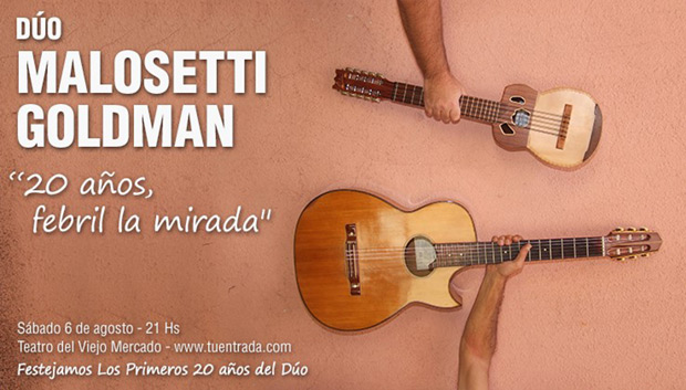 A guitarra y charango, Malosetti-Goldman «20 años, febril la mirada».