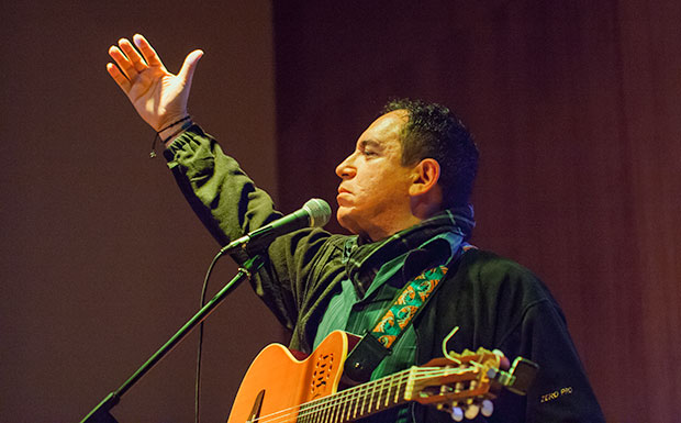 Guillermo Anderson en uno de sus últimos conciertos en febrero de 2015. © Xavier Pintanel