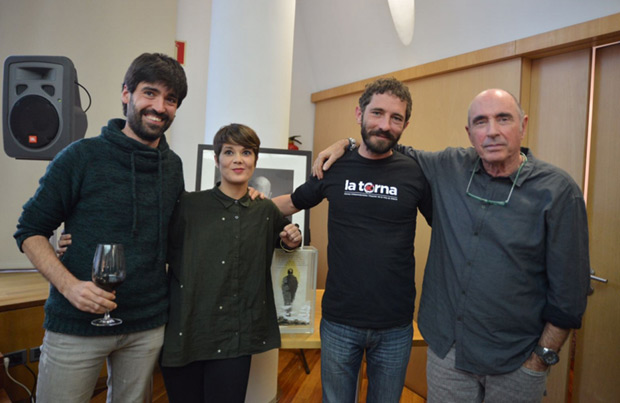 De izquierda a derecha: Roc Casagran, Mireia Vives, Borja Penalba y Lluís Llach. © Xavier Mercadé