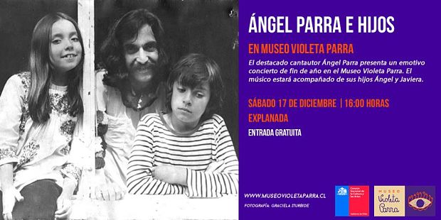 Ángel Parra con sus hijos Ángel y Javiera.