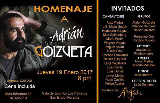 Homenaje a Adrián Goizueta.