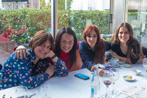 Les Kol·lontai (de izquierda a derecha): Sílvia Comes, Montse Castellà, Ivette Nadal y Meritxell Gené. © Xavier Pintanel