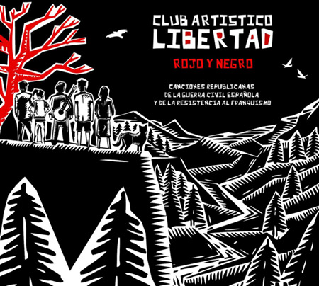 Portada del disco «Rojo y Negro» del Club Artístico Libertad.