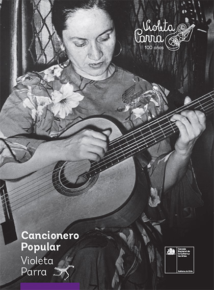 Portada del «Cancionero Popular de Violeta Parra».