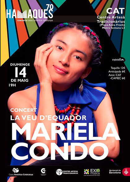 Mariela Condo, la voz del Ecuador, en Barcelona.