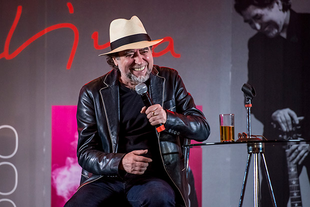 Joaquín Sabina en la rueda de prensa de presentación de su gira en México. © Prensa Cultura Ciudadana