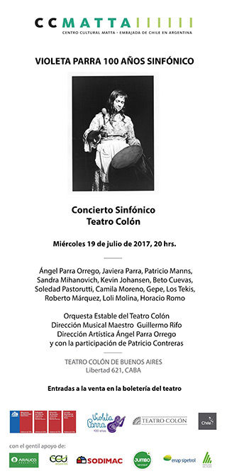 Buenos Aires homenajea a Violeta Parra con un gran concierto sinfónico.