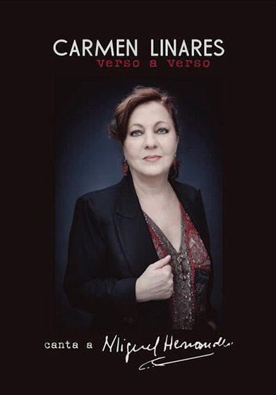 Portada del disco-libro «Verso a verso» de Carmen Linares.