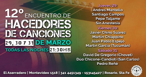 12 Encuentro de Hacedores de Canciones Montevideo 2018.