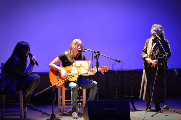 Javiera, Colombina e Isabel Parra. © Mueseo Violeta Parra