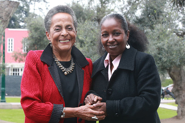 Susana Baca y Argelia Fragoso en Lima. © ANDINA/Jhony Laurente