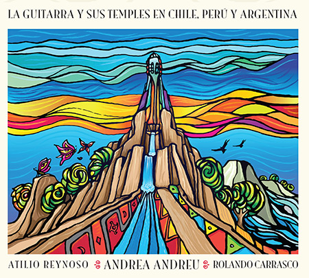 Portada del disco «La Guitarra y sus Temples en Chile, Perú y Argentina» de Andrea Andreu.