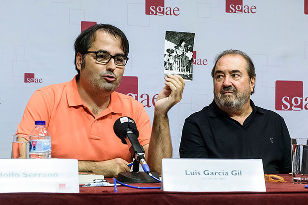 Luis García Gil y Patxi Andión en la presentación de la SGAE. © SGAE|Luis Camacho