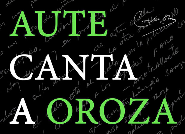 Portada del disco-libro «Aute canta a Oroza»