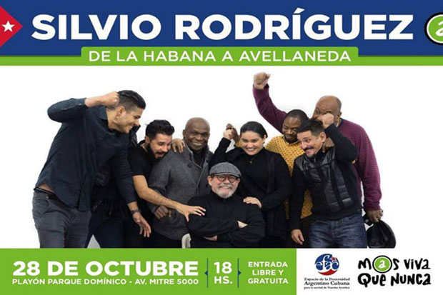 Silvio Rodríguez ofrecerá un concierto gratuito en Argentina.