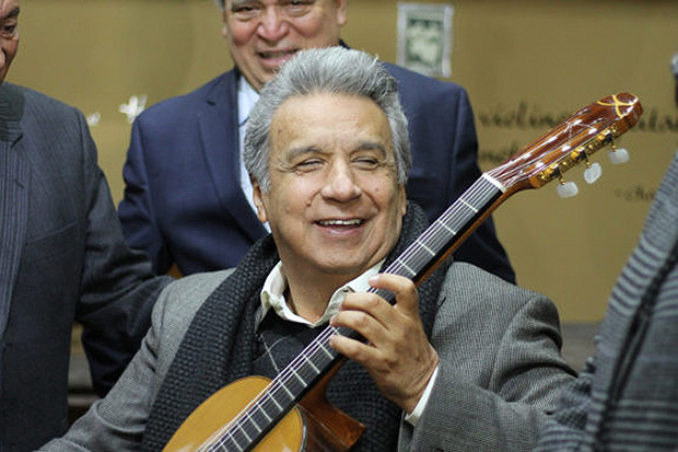 El presidente de la República Lenin Moreno, Inauguró guitarra en mano el Museo y Escuela del Pasillo. © Jonathan Miranda|Presidencia de la República
