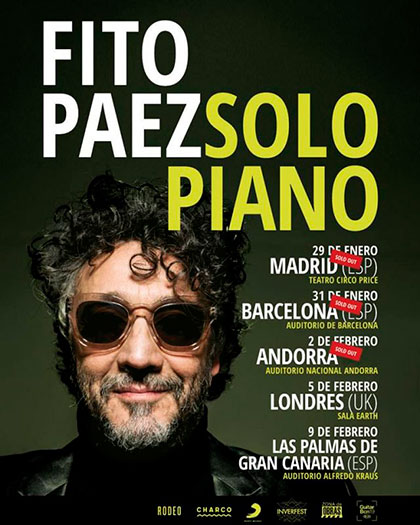 Gira europea «Solo Piano» de Fito Páez.