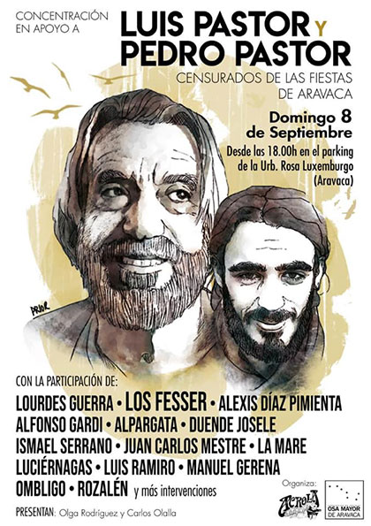 Aravaca, acogerá a Luis y Pedro Pastor en un concierto tras ser censurados.