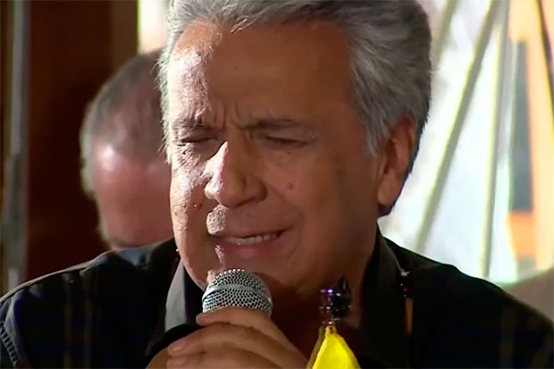 El presidente de Ecuador, Lenín Moreno canta «Pare» de Serrat en la Cumbre sobre la Amazonía.